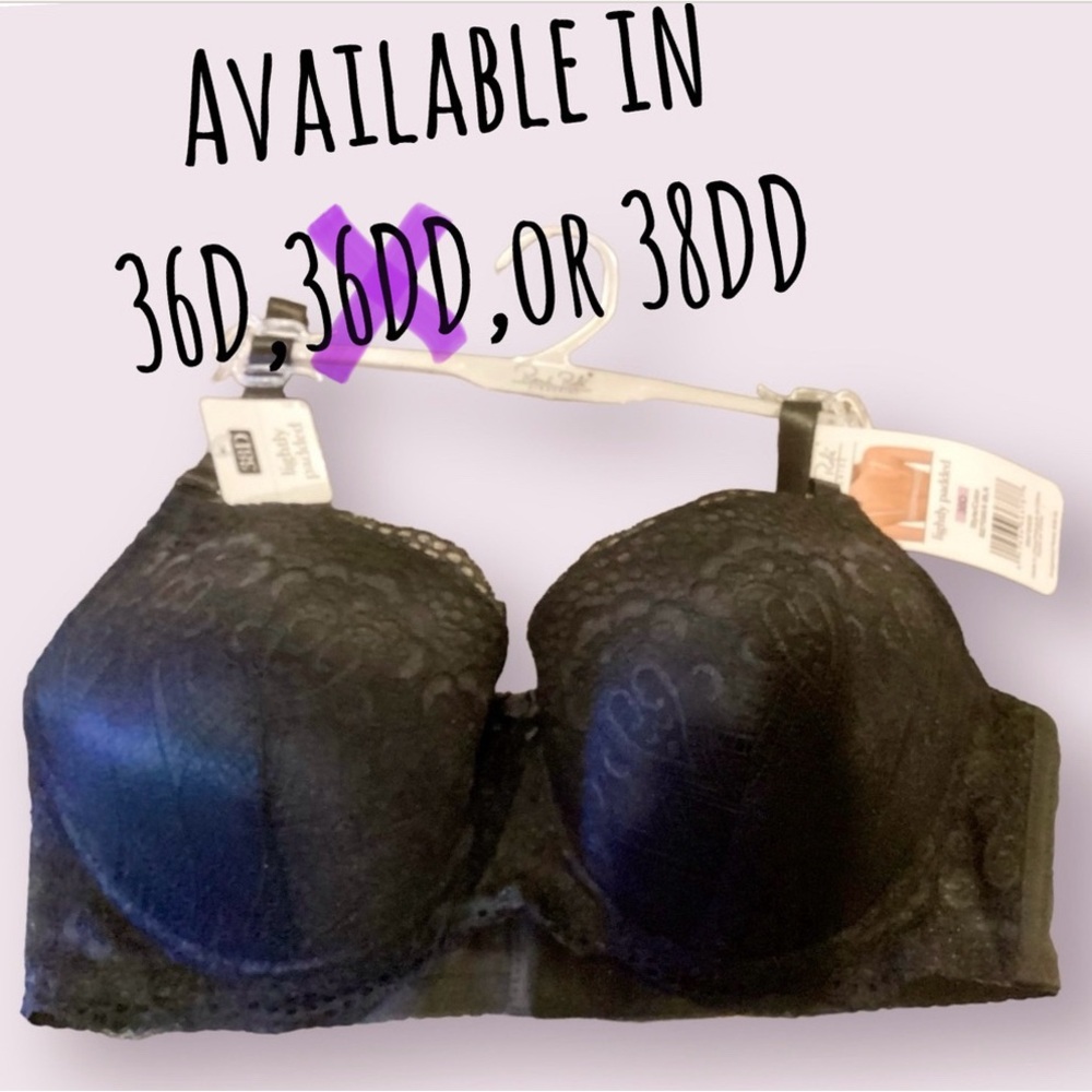 🌸D, DD Cup Bra Black Lace